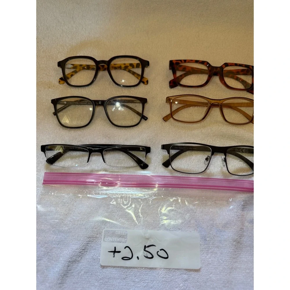 Foster‎ Grant & Other Reading Glasses Women +2.50 Multi 6 Pair Bundle Reader